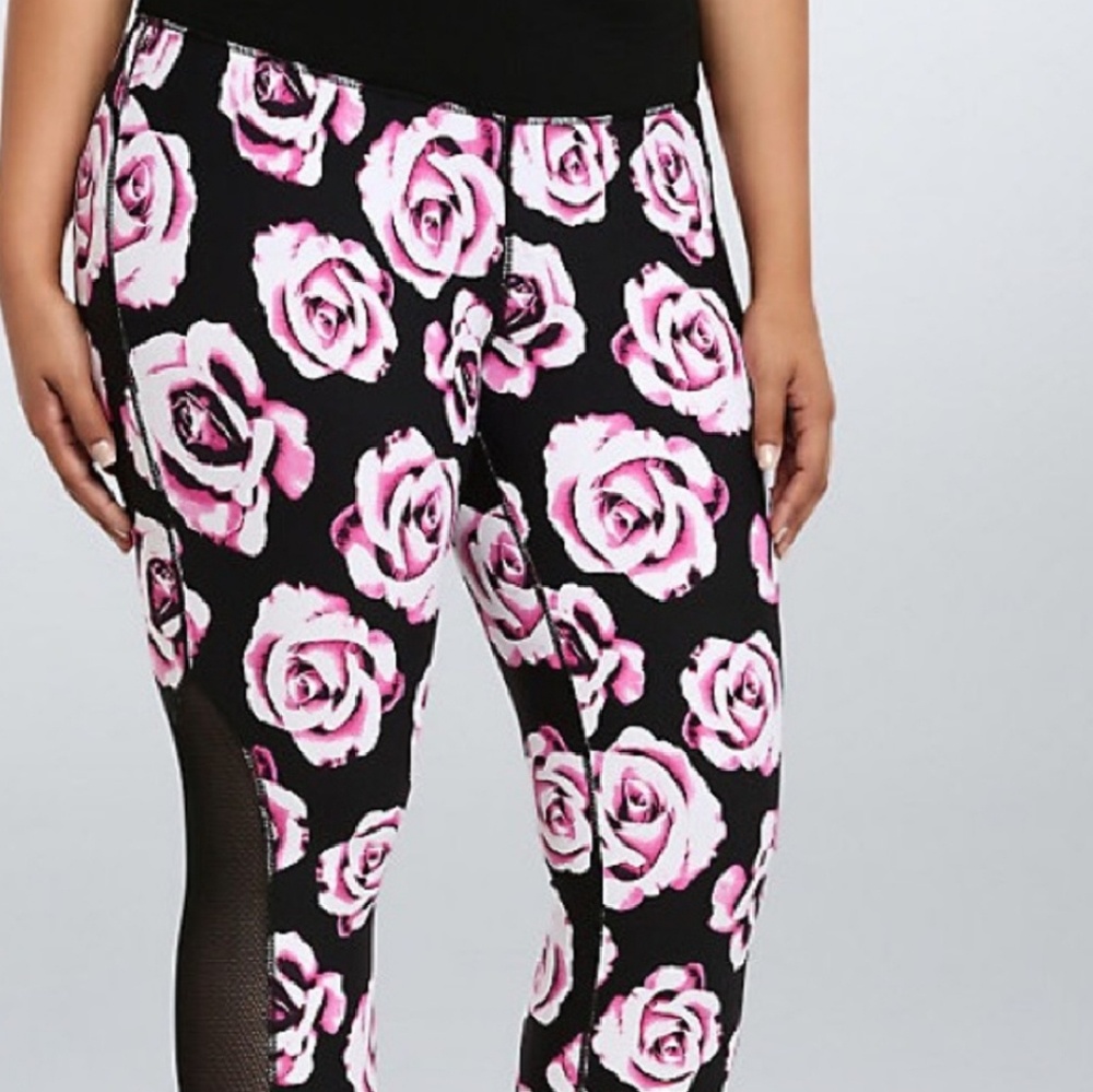 Floral crop leggings